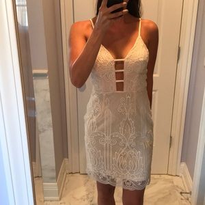 Beautiful Peach and White Lace Dress